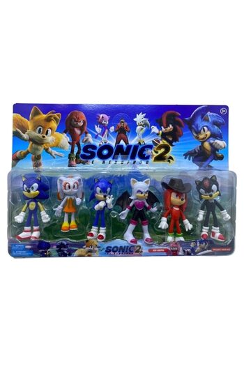 xpress sales Set 6 Figurine Sonic 2, multicolor, 10 cm