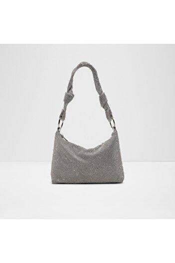 Aldo Diamonella - Women's Faux Leather Silver-Transparent Multi-Top Zipper Medium Shoulder Bag