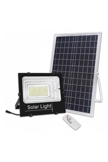 OEM Proiector solar LED 200W Jortan® EXTRA SIZE cu panou solar supradimensionat, 300 LED-uri SMD, IP66, telecomandă