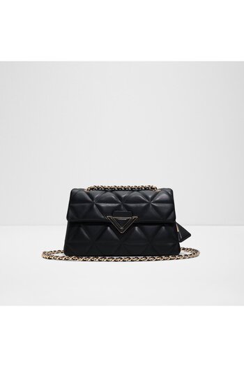 Aldo SOFTPUFFQUILT - Dámská středně velká crossbody kabelka ze syntetické kůže v černé barvě