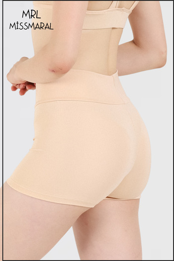 missmaral Women's Skin Color Does Not Show High Waist Mini Shorts Daily Use Firming Fit Appearance 1080