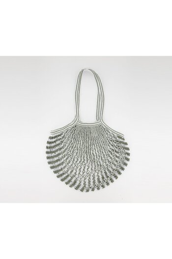 Tchibo Women Fishnet Shopper Bags 39 x 28 x 2 cm, Green and White