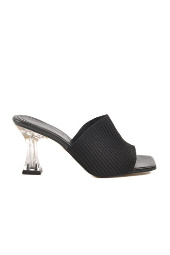 AYAKMOD Black Women's Heeled Slippers T-401 Z