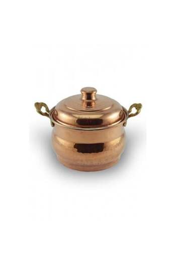 Tanemce Maraş Stew Pot 18 cm Hand Forged Red Copper Pot