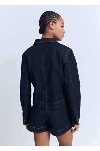 MANGO Woman Dar kesim cepli denim ceket