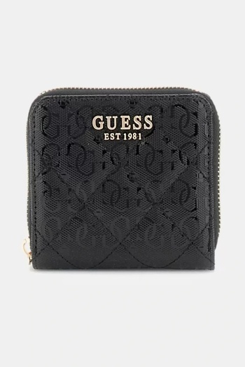 Guess Laurel Slg Small Zip Around Women's Black Wallet Swgg8500137-Bla