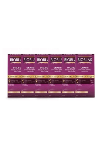 Bioblas 360 ml Volume Shampoo - 6 Pieces for Thin and Volume-Free Hair