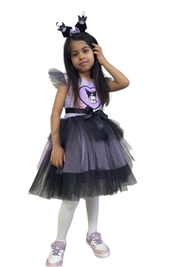 Zey Baby Kuromi Dress and Crown Birthday and Party Dress Sequined