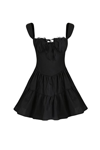 La Sarta Love Story Black Mini Dress