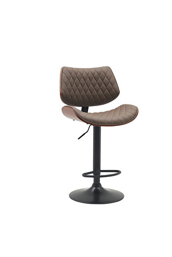 Generic Bar Stool Modern Adjustable Height Leather Upholstered 360°Swivel Bar Chairs for Cafe & Dining Room