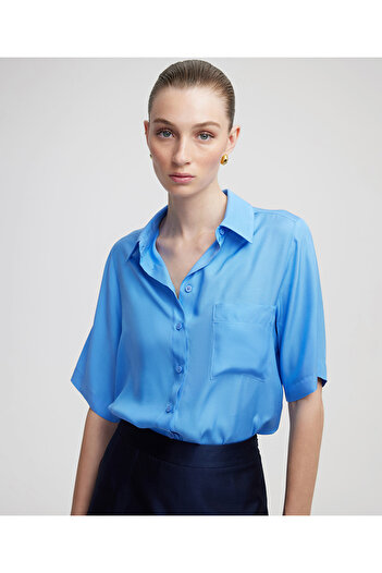 İpekyol Viscose Shirt with One Pocket