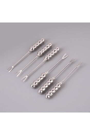 Evidea Arow 6-Piece Fruit Fork - Gray