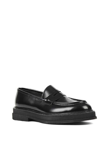 Celal Gültekin Men's Black Leather Loafer