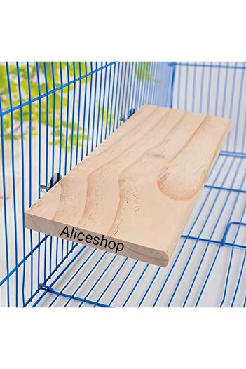 aliceshop Natural Wooden Screwed Bird Cage Stand Perch Platform