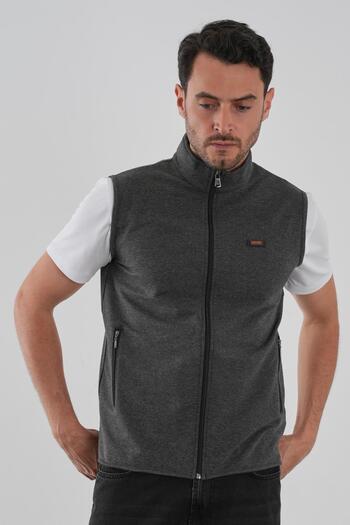 ALEXANDERGARDI Stand Collar Zippered Side Pocket Sleeveless Vest