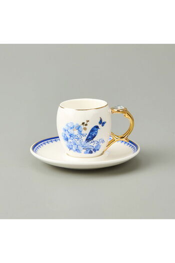 MATMEL Kitchen 4 Piece Birdy Cup Set - White / Blue