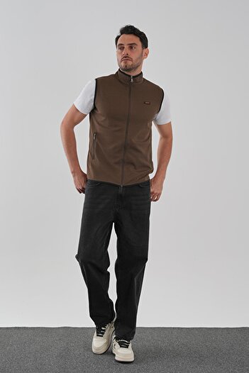 ALEXANDERGARDI Stand Collar Zippered Side Pocket Sleeveless Vest