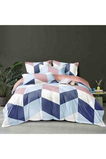 CHIRASO CHIRASO Finet Bedding Set, 4 Pieces, Sheet 140x200, Duvet Cover 160x200, 2 Pillowcases, with print