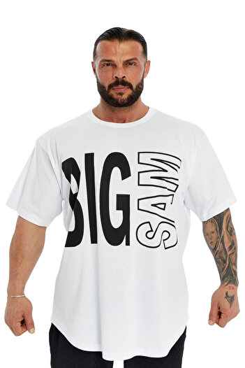 Big Sam Oversize Cotton T-Shirt Gym Rag Top Big Sam 3382