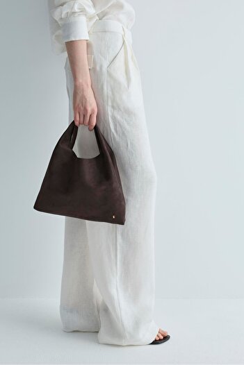 Suud Collection Brown Olgi Accessory Suede Bag