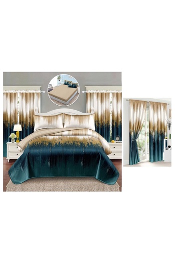 CHIRASO CHIRASO FINET Bedding Set, 6 Pieces with Drapery, Sheet 140x200, Quilt 160x200