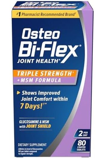 Osteo Bi-Flex Triple Strength(5) with MSM, Glucosamine Joint Health Supplement, Coated Tablets, 80 C