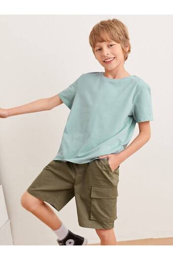 rois Boy's Cargo Khaki Shorts