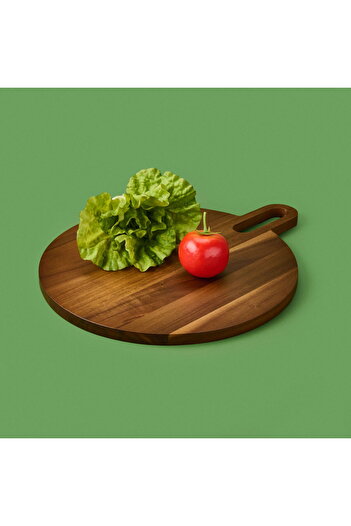 MİEN Mien Acacia Round Cutting Board - Brown - 43 cm