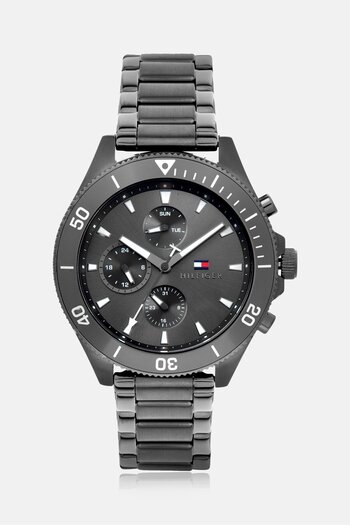 Tommy Hilfiger Men 1791918 Quartz Stainless Steel Watch, Grey