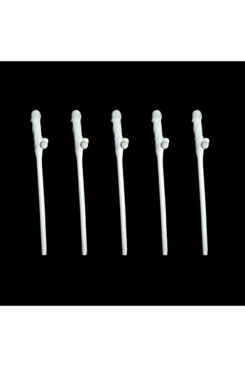 Zhuoai set of 30 drinking straws, plastic, white, 18.9 cm