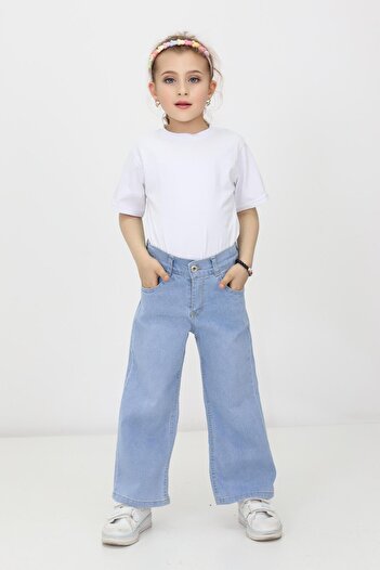 RAPİDO LİFE Pantaloni de blugi pentru fete Model drept Blugi cu picioare tubulare