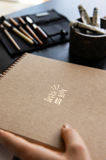 PAPERORA A4 Kraft Kapak 60 Yaprak 140 Gr. Perforajlı Eskiz Defteri - Sketch Book