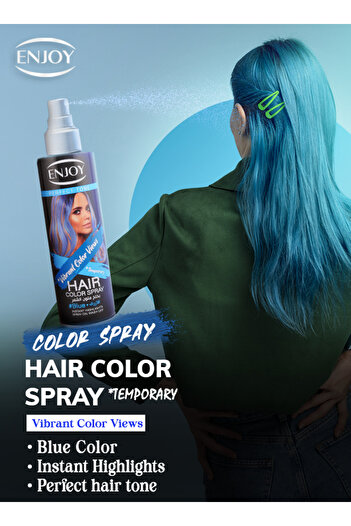 Enjoy Blue Hair Color Spray 150ml – Instant, Quick-dry, Washable, Long-lasting For All Hair Types