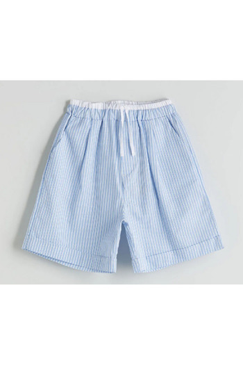 LC Waikiki Lcw Kids Blue Elastic Waist Girls Shorts
