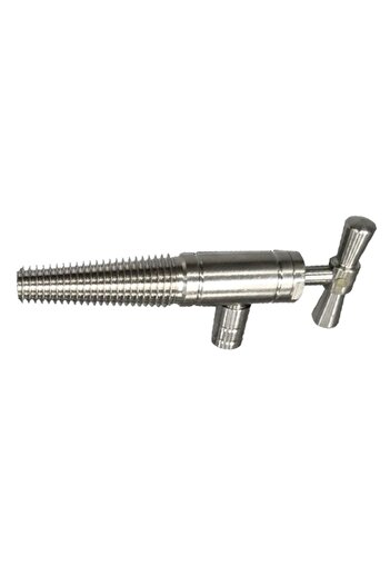 flores Stainless steel barrel valve, with butterfly valve and conical reducer, 1/2"