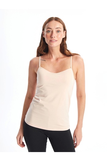 LC Waikiki Lcw Dream Pink Heart Collar Strap Women's Cup Tank Top