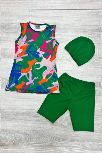 My Kids Wear Three Piece Girls' Short Shorts Swimsuit