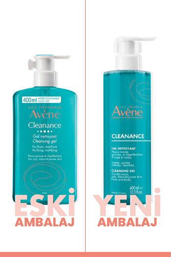 Avene Cleanance Matlaştırıcı Temizleme Jeli 400ml + Kusur Karşıtı Krem 30ml Set