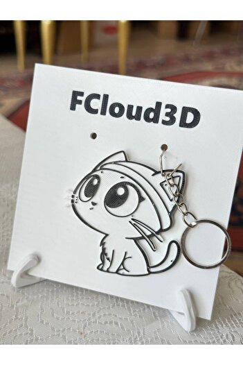 Fcloud سلسلة مفاتيح على شكل قطة موديل سيلا