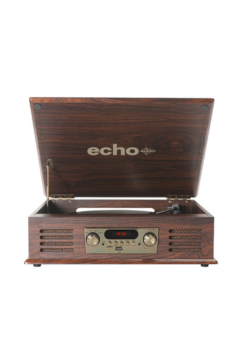 Echo Audio Legend Vintage Bluetooth Record Player with Built-in Speakers
