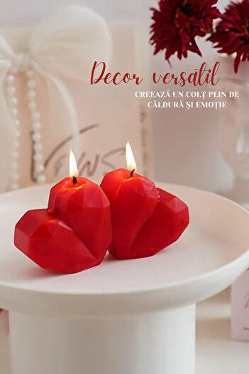 clickzu Heart-shaped Scented Candle Perfect For Decoration, Gift & Relaxation, Handmade, Rose Scent,