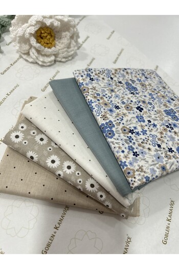goblenkanaviçe Cotton Fabric Set 5 Pieces 50X110 cm
