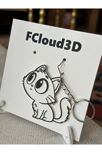 Fcloud سلسلة مفاتيح على شكل قطة موديل Efe