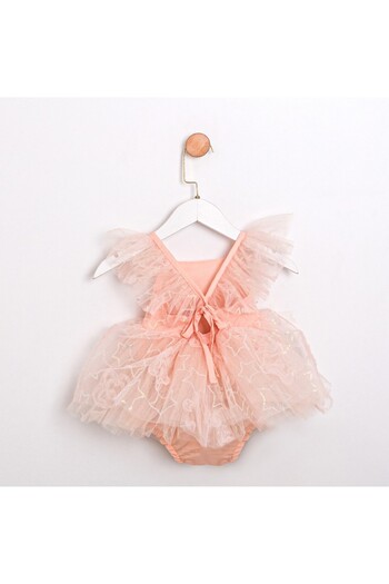 PİTABABY ⭐   Tutu Star Patterned Baby Rompers-Salmon