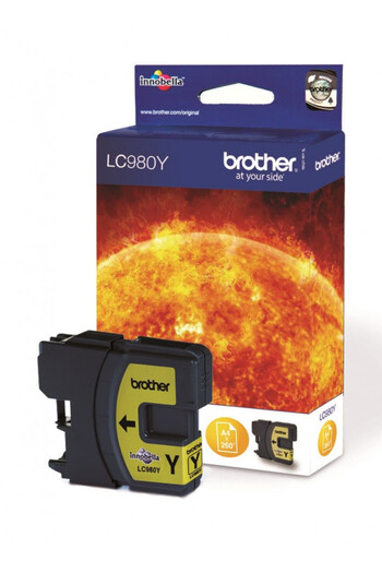 Brother Original Brother LC980Y Ink Cartridge, Yellow, 260 pages