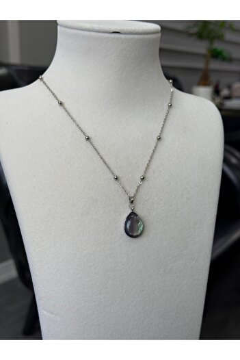 Store قلادة من سلسلة فولاذية ملونة