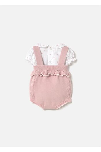MAYORAL Baby Girl Knitwear Jumpsuit and Blouse Set Pink 1661