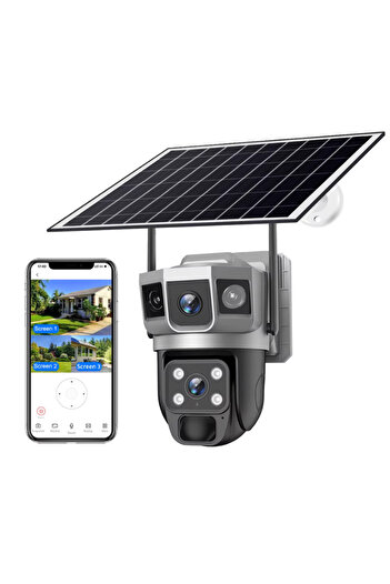 MaGeCa MaGeCa solar panel surveillance camera, WIFI, 4MP Full HD, 3 monitored areas
