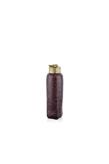 La madore Sticlă de sticlă de culoare burgundă cu tăietură scurtă - 14x14x47 cm