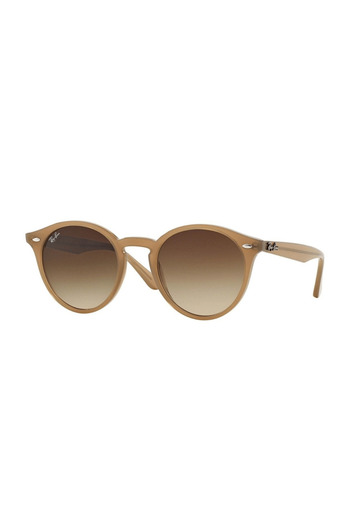 Ray-Ban Ray-Ban RB2180 6166/13 – Ochelari de soare unisex, ramă bej transparent, lentile maro degrade